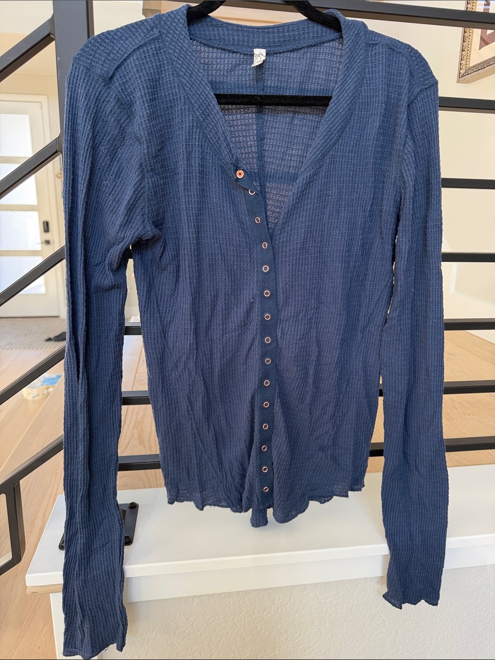 Free People Going Places Cardi Navy- Size XL
